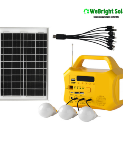 10W Solar Home Light Lighting System with Lithium Battery and LED Bulbs